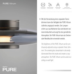 6082-15 PURE VITRUM KINKIET/LAMPA SUFITOWA SZARY