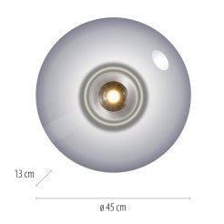 6083-15 PURE VITRUM LAMPA SUFITOWA SZARY