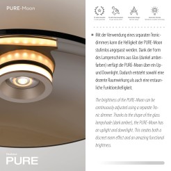 6095-97 PURE MOON LAMPA SUFITOWA BRĄZOWY