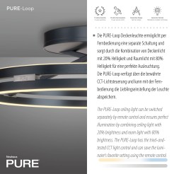 6552-15 PURE LOOP LAMPA SUFITOWA SZARY