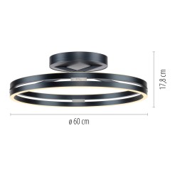 6552-15 PURE LOOP LAMPA SUFITOWA SZARY