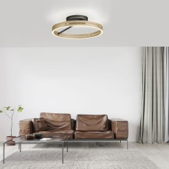 6552-68 PURE LOOP LAMPA SUFITOWA CZARNY/MATOWY MOSIĄDZ