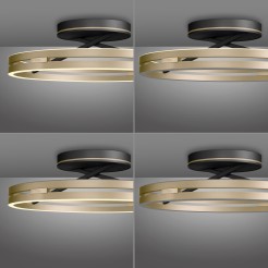 6552-68 PURE LOOP LAMPA SUFITOWA CZARNY/MATOWY MOSIĄDZ