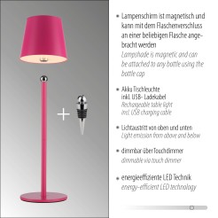 19251-87 BOTERIA LAMPA STOŁOWA RÓŻOWY