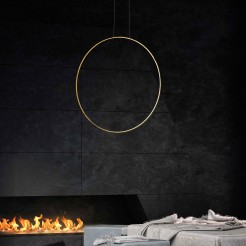 Lampa wisząca Mirror S złota IP44 LED CCT LP-999/1P S GD CCT