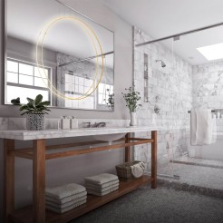 Lampa wisząca Mirror S złota IP44 LED CCT LP-999/1P S GD CCT