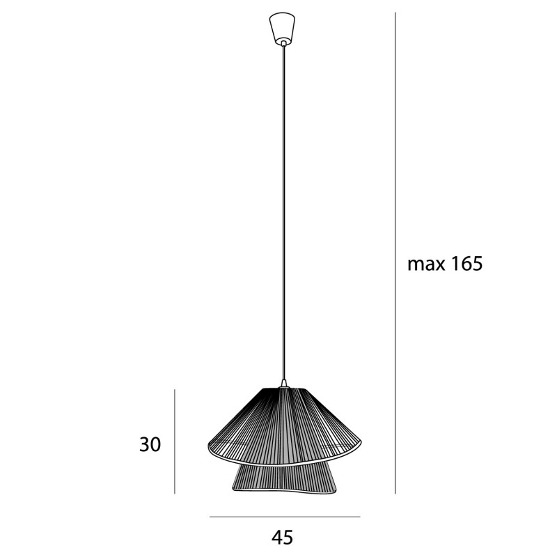 MAXLIGHT P0578 LAMPA WISZĄCA AMALFI II NATURAL