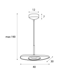 MAXLIGHT P0561 LAMPA WISZACA DEUX CREAM&GREY