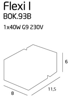 MAXLIGHT BOK.93B FLEXI I KINKIET