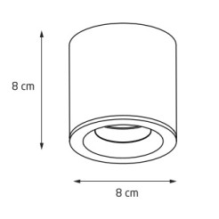 MAXLIGHT C0217 LAMPA SUFITOWA FORM ZŁOTA GU10 IP65