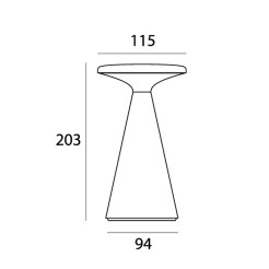 MAXLIGHT T0063 LAMPA STOŁOWA FUNGHI CZARNA IP44