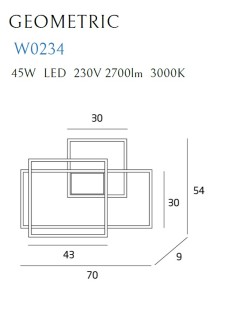 MAXLIGHT W0234 KINKIET LED GEOMETRIC BIAŁY - NOWY 