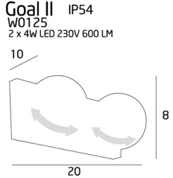 MAXLIGHT W0125 KINKIET GOAL II