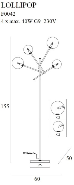MAXLIGHT F0042 LAMPA PODŁOGOWA LOLLIPOP
