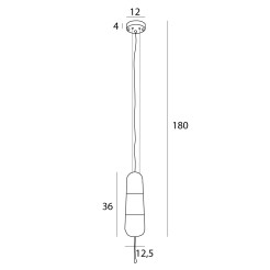 MAXLIGHT P0590 LAMPA WISZĄCA MAURI 1 SMOKY GLASS