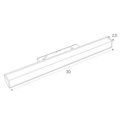 MAXLIGHT M0001D LAMPA MAGNETYCZNA LINIOWA SYSTEM DALI 12W 634LM 3000K 
