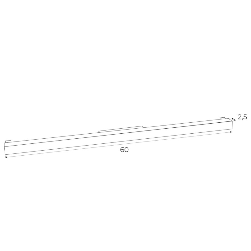 MAXLIGHT M0002N LAMPA MAGNETYCZNA LINIOWA CZARNA  SYSTEM ON/OFF 18W 1126LM 3000K 
