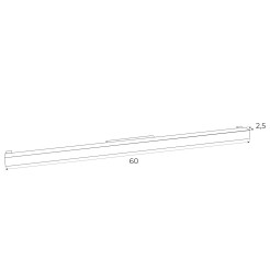 MAXLIGHT M0002N LAMPA MAGNETYCZNA LINIOWA CZARNA  SYSTEM ON/OFF 18W 1126LM 3000K 
