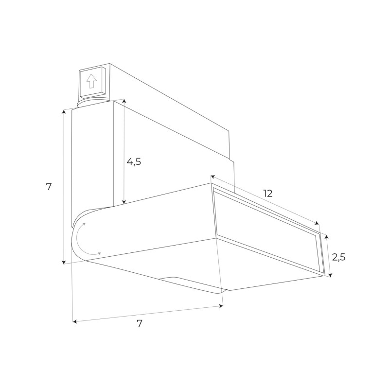 MAXLIGHT M0007N LAMPA MAGNETYCZNA ŁAMANA SYSTEM ON/OFF 6W 323LM 3000K
