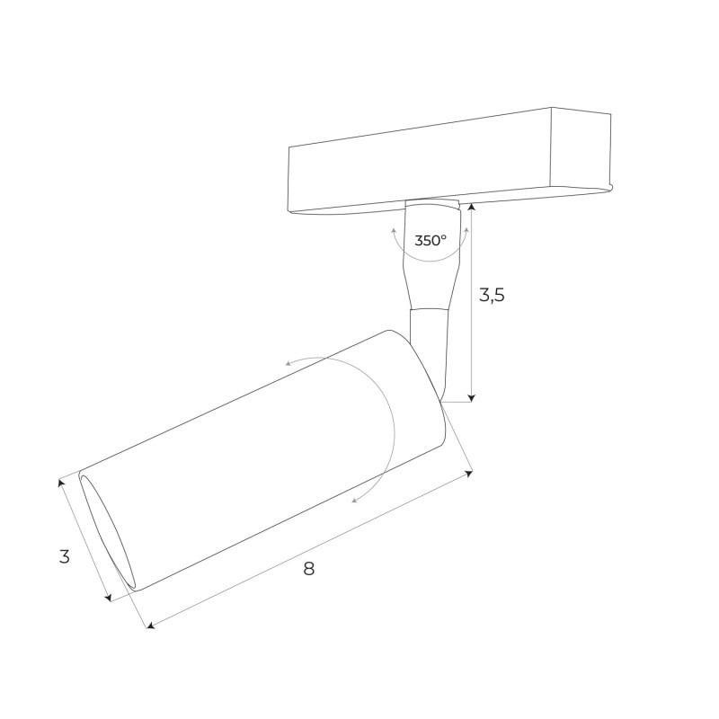 MAXLIGHT M0008D REFLEKTOR MAGNETYCZNY SYSTEM DALI 5W 361LM 3000K
