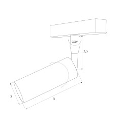 MAXLIGHT M0008N REFLEKTOR MAGNETYCZNY SYSTEM ON/OFF 5W 361LM 3000K
