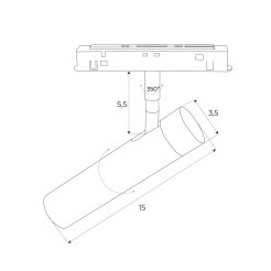 MAXLIGHT M0011N REFLEKTOR MAGNETYCZNY SYSTEM ON/OFF 8W 578LM 3000K
