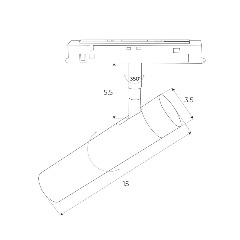 MAXLIGHT M0011Z REFLEKTOR MAGNETYCZNY SYSTEM ZIGBEE 8W 578LM 2700/5000K
