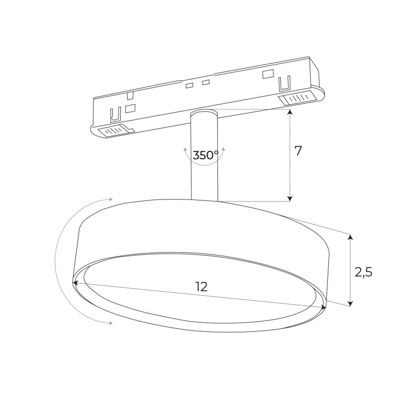 MAXLIGHT M0014D REFLEKTOR MAGNETYCZNY  SYSTEM DALI 11,5W 855LM 3000K
