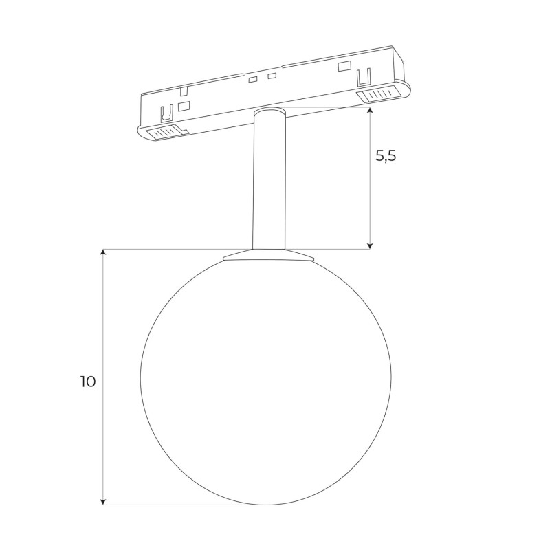 MAXLIGHT M0016D LAMPA  MAGNETYCZNA SYSTEM DALI 6W 525LM 3000K

