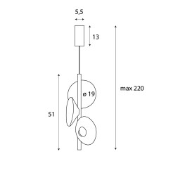 MAXLIGHT P0564 LAMPA WISZACA PURO EARTH YELLOW&GREY