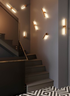 MAXLIGHT W0345 KINKIET MERANO I ZŁOTY