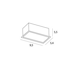MAXLIGHT H180.01 OPRAWA WPUSTOWA MODULAR, DO SKOMPLETOWANIA Z MODUŁEM HM180 I TRAFO HT180




