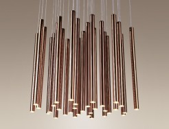 MAXLIGHT P0174D  LAMPA WISZĄCA ORGANIC 33x1 MIEDŹ ŚCIEMNIALNA