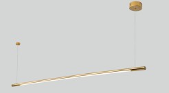 MAXLIGHT P0360D LAMPA WISZĄCA ORGANIC HORIZON 150CM ZŁOTA ŚCIEMNIALNA