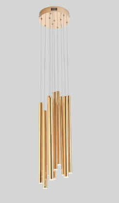 MAXLIGHT  P0524D LAMPA WISZĄCA ORGANIC 10x ZŁOTO SZCZOTKOWANE MAŁA ŚCIEMNIALNA