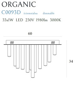 MAXLIGHT C0093D PLAFON ORGANIC 33x1 MIEDŹ ŚCIEMNIALNY