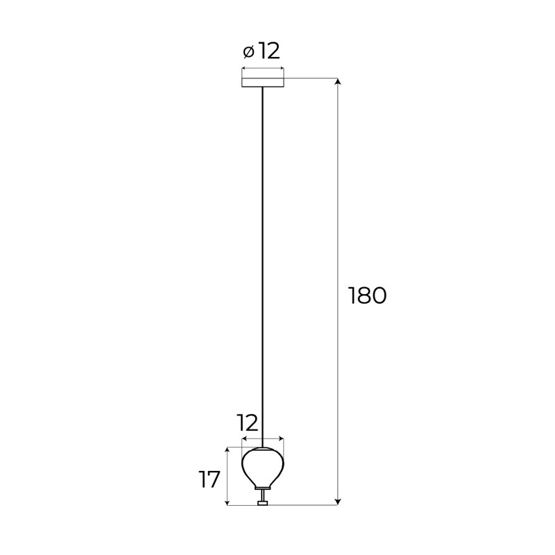 MAXLIGHT P0576 LAMPA WISZĄCA PALLONCINI 1 SMOKY GLASS