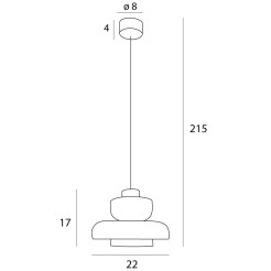 MAXLIGHT P0532 LAMPA WISZĄCA SIGNATURE C TRANSPARENT GLASS