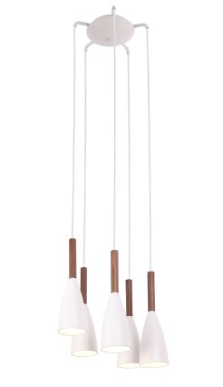 MAXLIGHT P0147  LAMPA WISZĄCA SOFT 5 BIAŁA