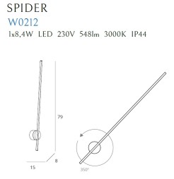 MAXLIGHT W0212 KINKIET SPIDER