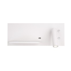 MAXLIGHT W0291L KINKIET SUPERIOR Z GNIAZDEM USB I ŁADOWARKĄ INDUKCYJNĄ BIAŁY