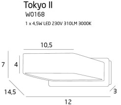 MAXLIGHT W0168 KINKIET TOKYO II  BIAŁY