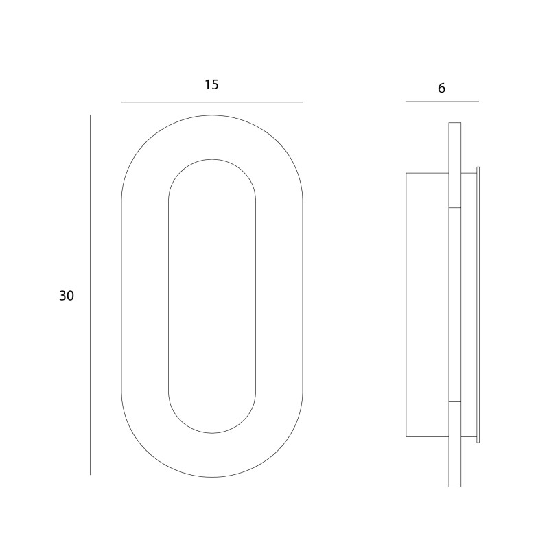 MAXLIGHT W0393 KINKIET TRAVERTINO OVAL 10W