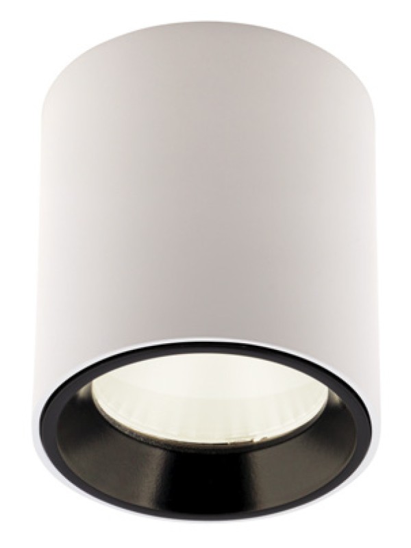 MAXLIGHT C0155 LAMPA SUFITOWA TUB OKRĄGŁY BIAŁY+ PIERŚCIEŃ OZDOBNY BIAŁY RC0155/C0156 WHITE