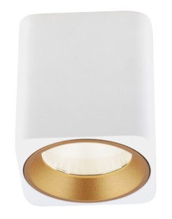 MAXLIGHT C0156 LAMPA SUFITOWA TUB KWADRAT BIAŁY+ PIERŚCIEŃ OZDOBNY BIAŁY RC0155/C0156 WHITE