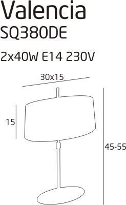MAXLIGHT SQ380DE/W LAMPA STOŁOWA VALENCIA ECRU