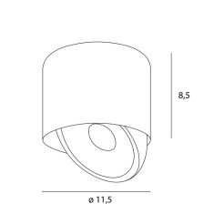 MAXLIGHT C0265 LAMPA SUFITOWA VECTOR 10W BIAŁA
