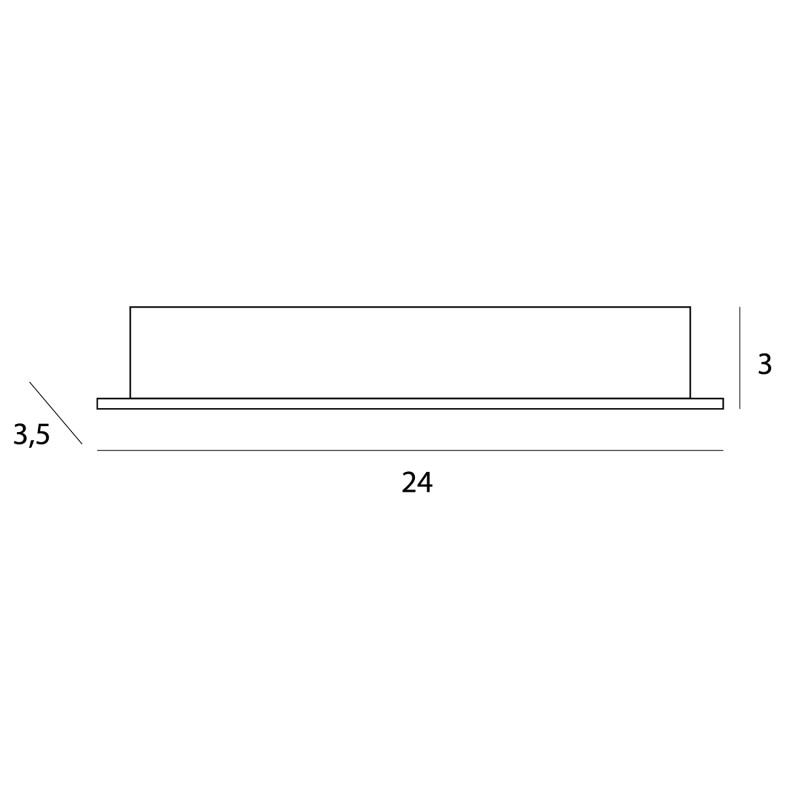 MAXLIGHT H0138 OPRAWA WPUSTOWA X-LINE, DO SKOMPLETOWANIA Z  TRAFO HT0138









