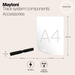 MAYTONI Elementy systemu szynowego Accessories for tracks S35 TRA004PC-22B