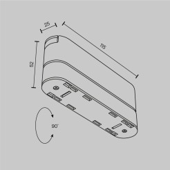 MAYTONI Komponenty do oświetlenia ścieżek Accessories for tracks Radity TRA084FC-11SW